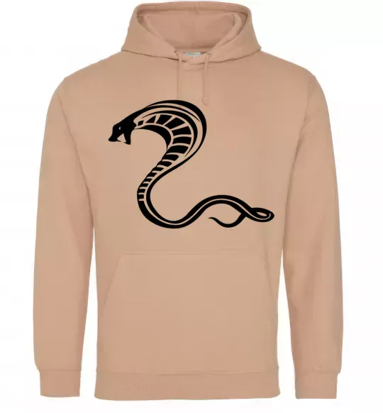 Жіноча толстовка (худі) Чорна кобра Пісочний фото