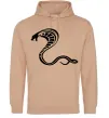 Жіноча толстовка (худі) Чорна кобра Пісочний Жіноча толстовка (худі) Чорна кобра Пісочний фото