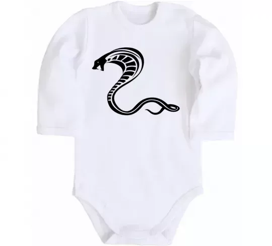 Детский боди Чорна кобра Белый фото