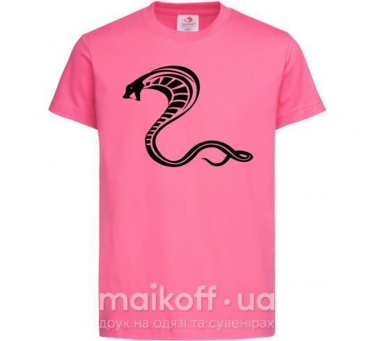 Дитяча футболка Черная кобра Яскраво-рожевий фото