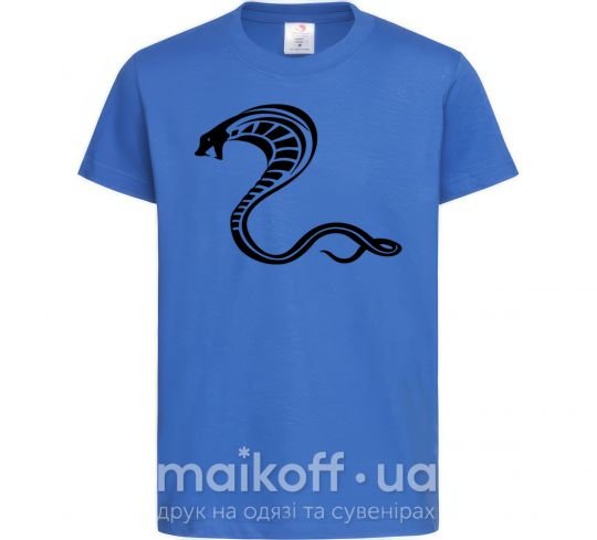 Дитяча футболка Черная кобра Яскраво-синій фото