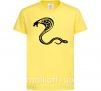 Детская футболка Черная кобра Лимонный фото