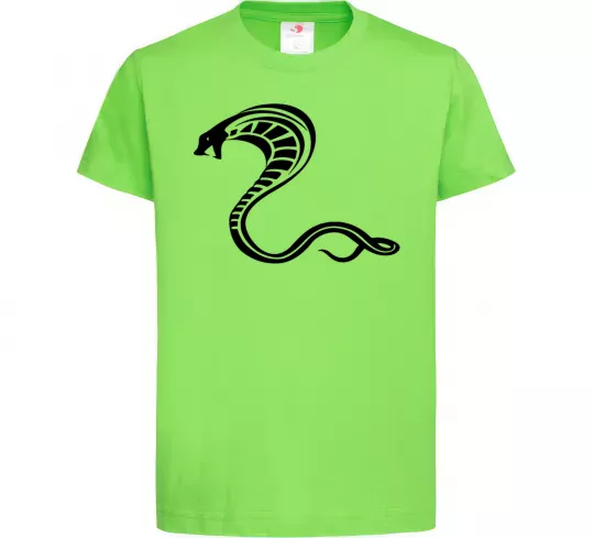 Дитяча футболка Чорна кобра Лаймовий фото