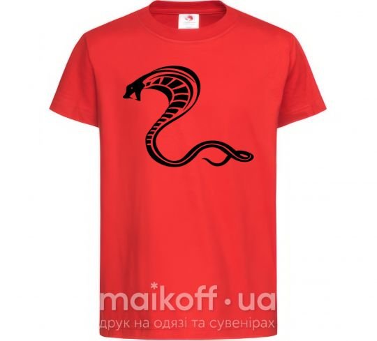 Дитяча футболка Черная кобра Червоний фото
