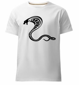 Мужская премиум футболка Чорна кобра