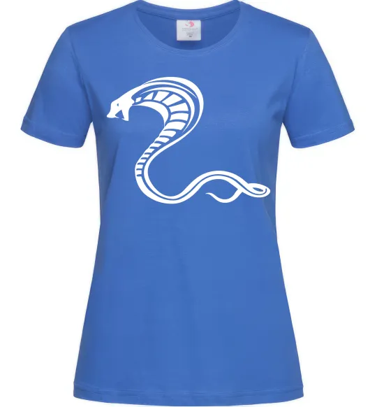 Жіноча футболка Чорна кобра Яскраво-синій фото