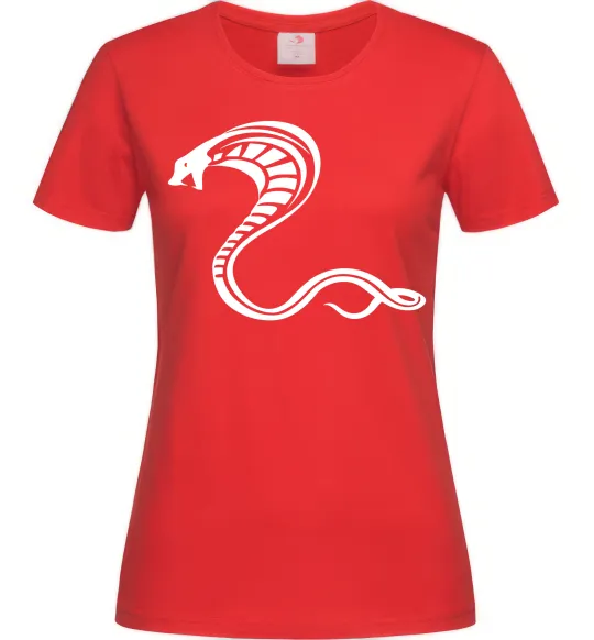 Жіноча футболка Чорна кобра Червоний фото