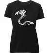 Жіноча преміум футболка Чорна кобра Чорний фото