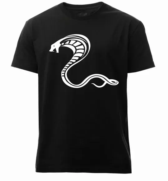 Мужская премиум футболка Чорна кобра Черный фото