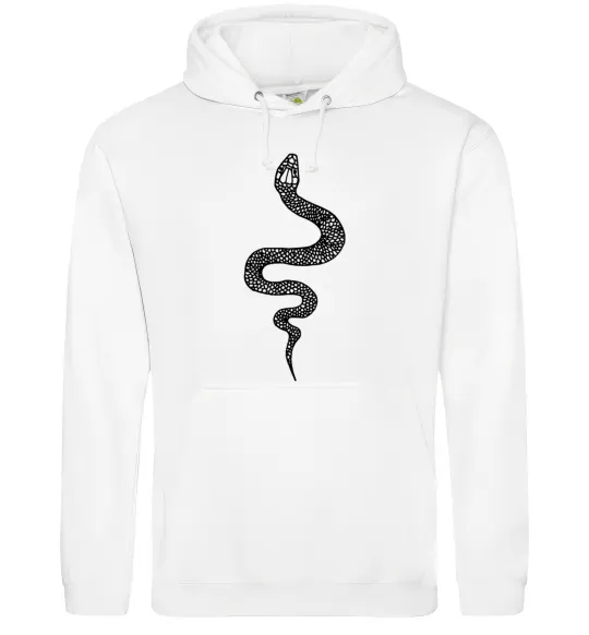 Чоловіча толстовка (худі) Змія луска Білий фото