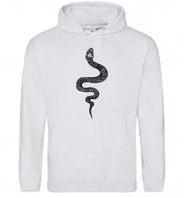 Чоловіча толстовка (худі) Змія луска Сірий меланж фото