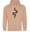 Женская толстовка (худи) Змія луска Песочный фото