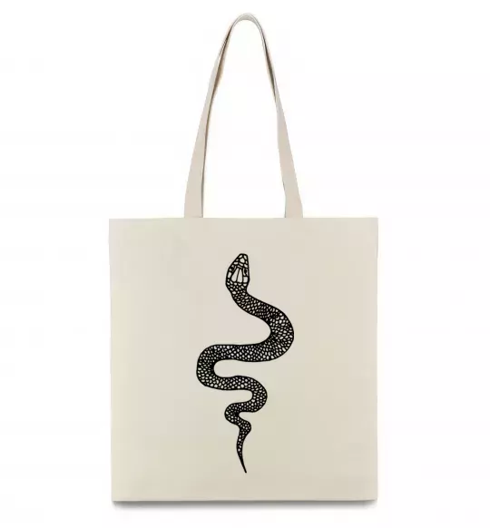 Еко-сумка Змія луска Бежевий фото