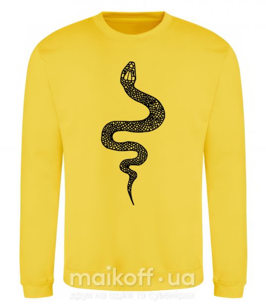 Світшот Змея чешуйки Сонячно жовтий фото