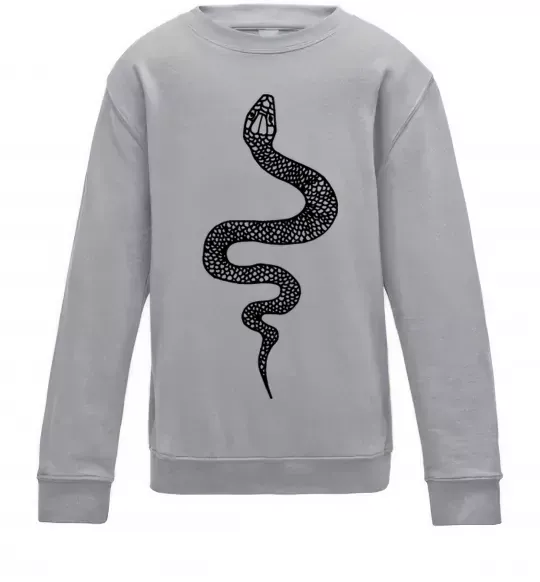 Дитячий світшот Змія луска Сірий меланж фото