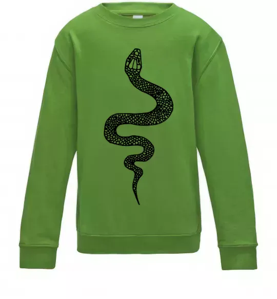 Дитячий світшот Змія луска Лаймовий фото