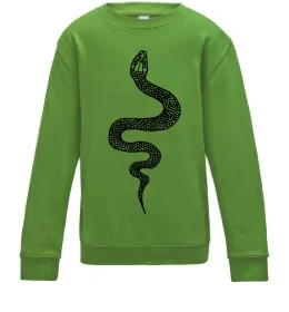 Детский Свитшот Змія луска Лаймовый фото