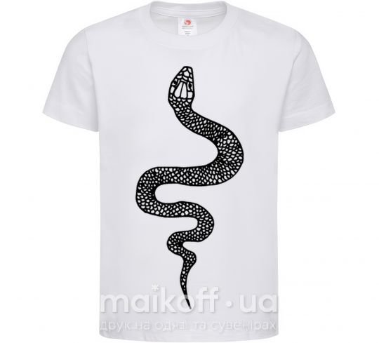 Детская футболка Змея чешуйки Белый фото