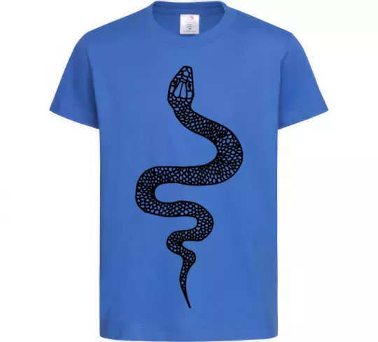 Детская футболка Змія луска Ярко-синий фото