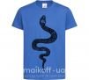 Детская футболка Змея чешуйки Ярко-синий фото