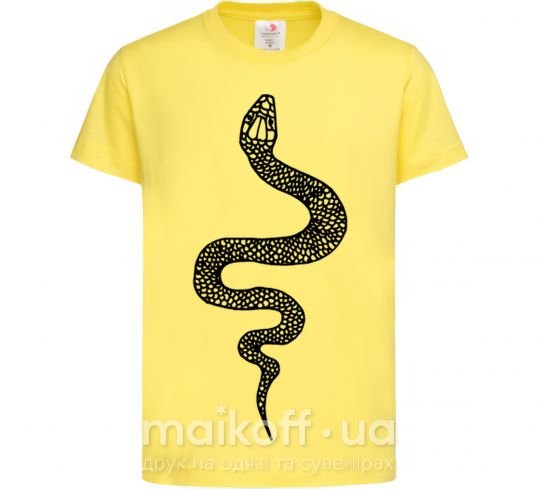 Детская футболка Змея чешуйки Лимонный фото