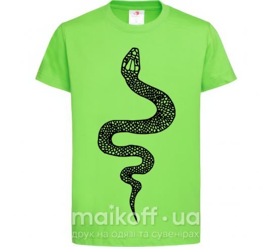 Детская футболка Змея чешуйки Лаймовый фото