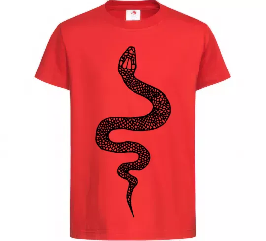 Детская футболка Змія луска Красный фото