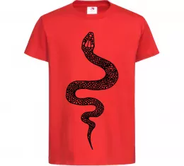 Детская футболка Змія луска Красный фото