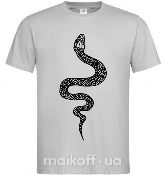 Мужская футболка Змея чешуйки Серый фото