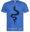 Мужская футболка Змея чешуйки Ярко-синий фото
