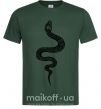 Чоловіча футболка Змея чешуйки Темно-зелений фото