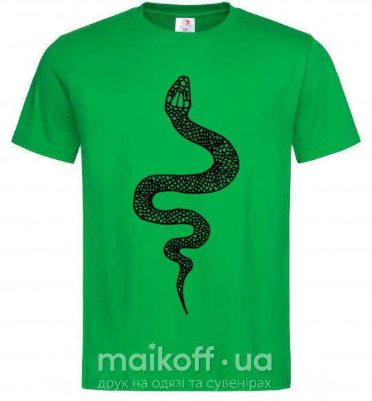Мужская футболка Змея чешуйки Зеленый фото