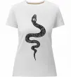 Женская премиум футболка Змія луска Белый фото