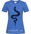 Женская футболка Змея чешуйки Ярко-синий фото