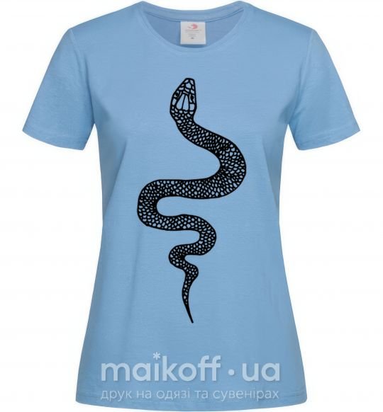 Жіноча футболка Змея чешуйки Блакитний фото