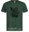 Мужская футболка Змея укус Темно-зеленый фото