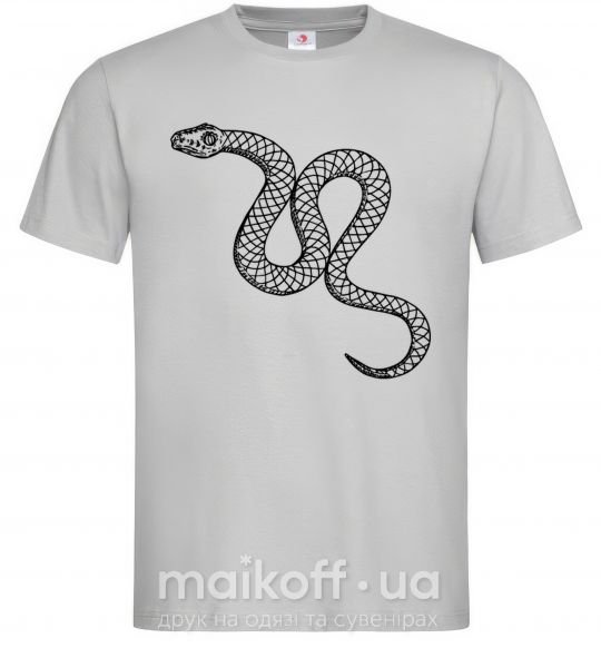 Чоловіча футболка Змея ползет Сірий фото