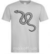 Мужская футболка Змея ползет Серый фото