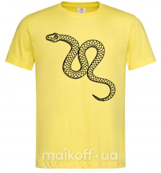 Чоловіча футболка Змея ползет Лимонний фото