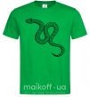 Чоловіча футболка Змея ползет Зелений фото
