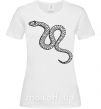 Жіноча футболка Змея ползет Білий фото