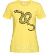 Женская футболка Змея ползет Лимонный фото
