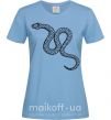 Женская футболка Змея ползет Голубой фото