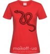 Женская футболка Змея ползет Красный фото