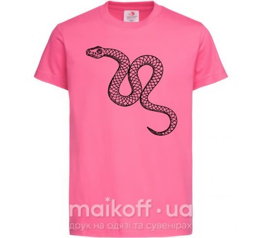Детская футболка Змея ползет Ярко-розовый фото