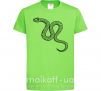 Детская футболка Змея ползет Лаймовый фото