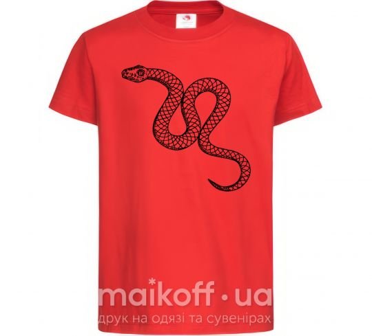 Дитяча футболка Змея ползет Червоний фото