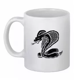 Чашка керамическая Неоновий змій Белый фото