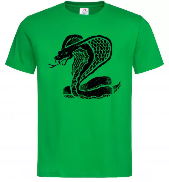 Чоловіча футболка Кобра повзе Зелений фото