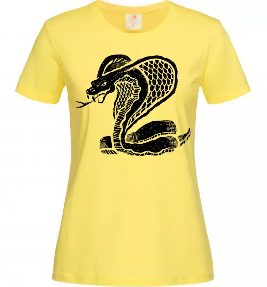 Женская футболка Кобра повзе Лимонный фото
